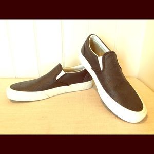 VANS Classic Black Leather Slip-on Shoe